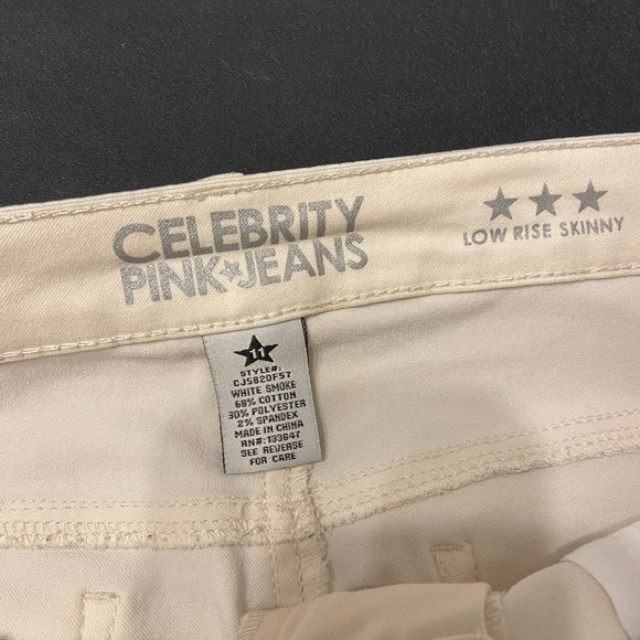 CELEBRITY PINK JEANS Womens 11 Low Rise Skinny Stretchy Five Pocket Pinkish Tint - Picture 5 of 12